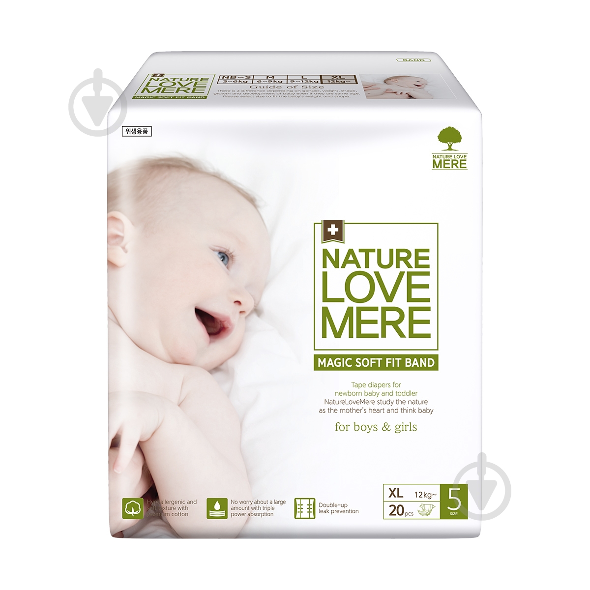 Підгузки Nature Love Mere Magic Soft Fit Band 5 12+ кг 20 шт. - фото 1