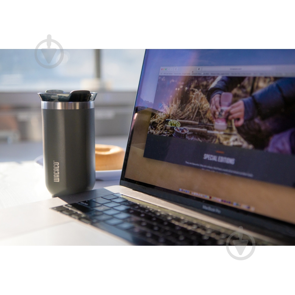 Термокухоль Wacaco Octaroma Grande 435 мл, сірий - фото 4 Термокухоль Wacaco Octaroma Grande 435 мл, сірий - фото 4