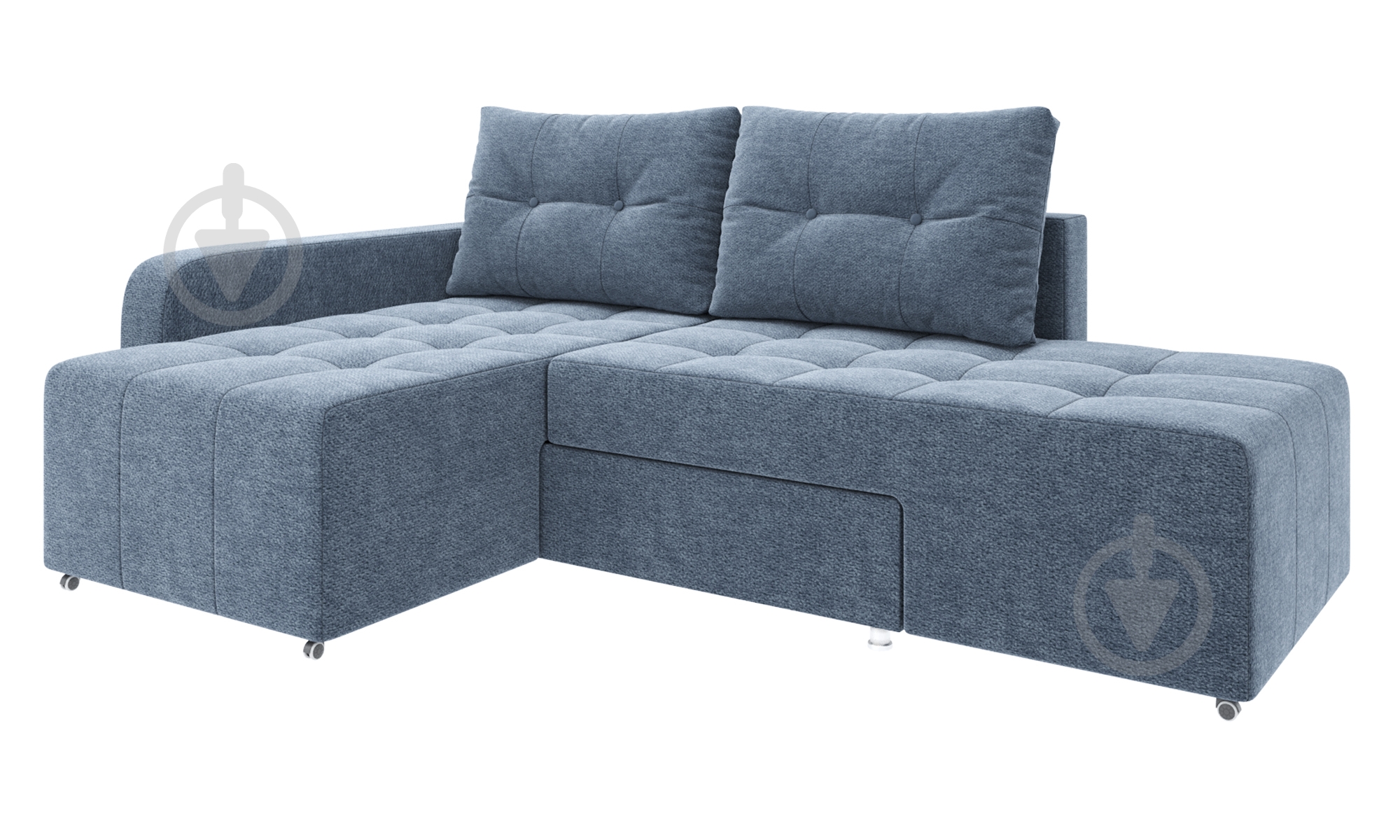 Диван кутовий SOFYNO Едвард лівий синій 2400x1600x680 мм - фото 1