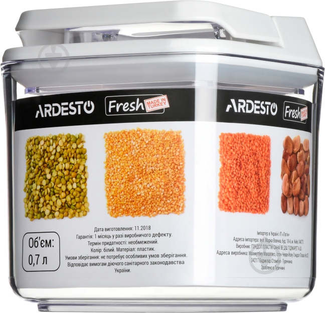 Контейнер с крышкой ARDESTO Fresh 0,7 л AR1307WP - фото 4