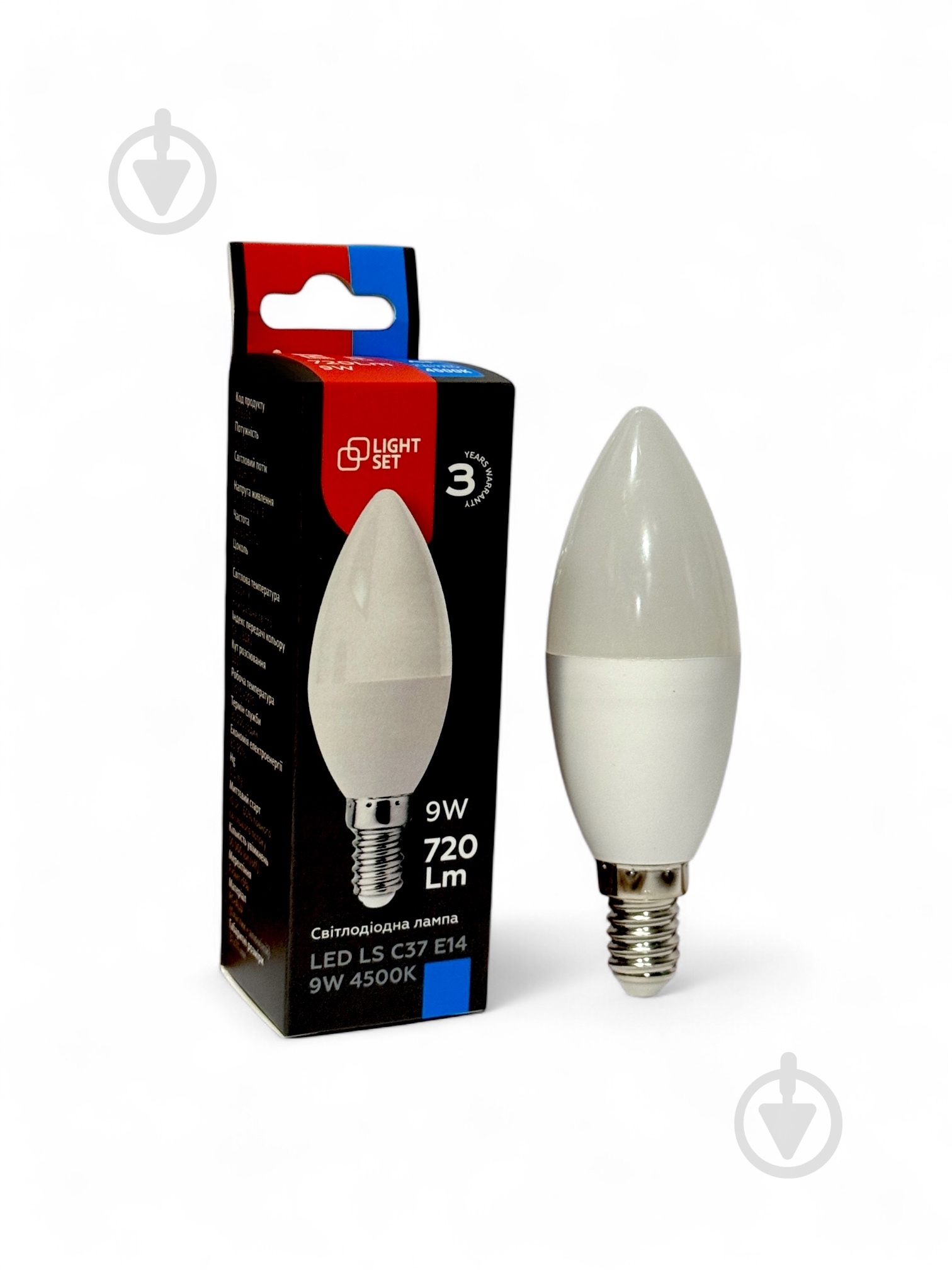 Лампа світлодіодна LIGHT SET LS 9 Вт C37 E14 220 В 4500 К - фото 2 Лампа світлодіодна LIGHT SET LS 9 Вт C37 E14 220 В 4500 К - фото 2