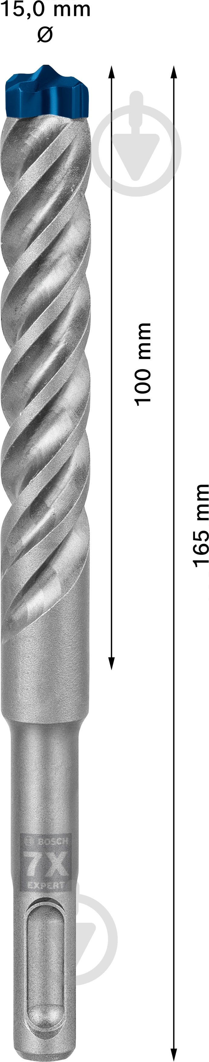 Бур Bosch SDS-plus 15x165 мм 1 шт. 2608900127 - фото 2