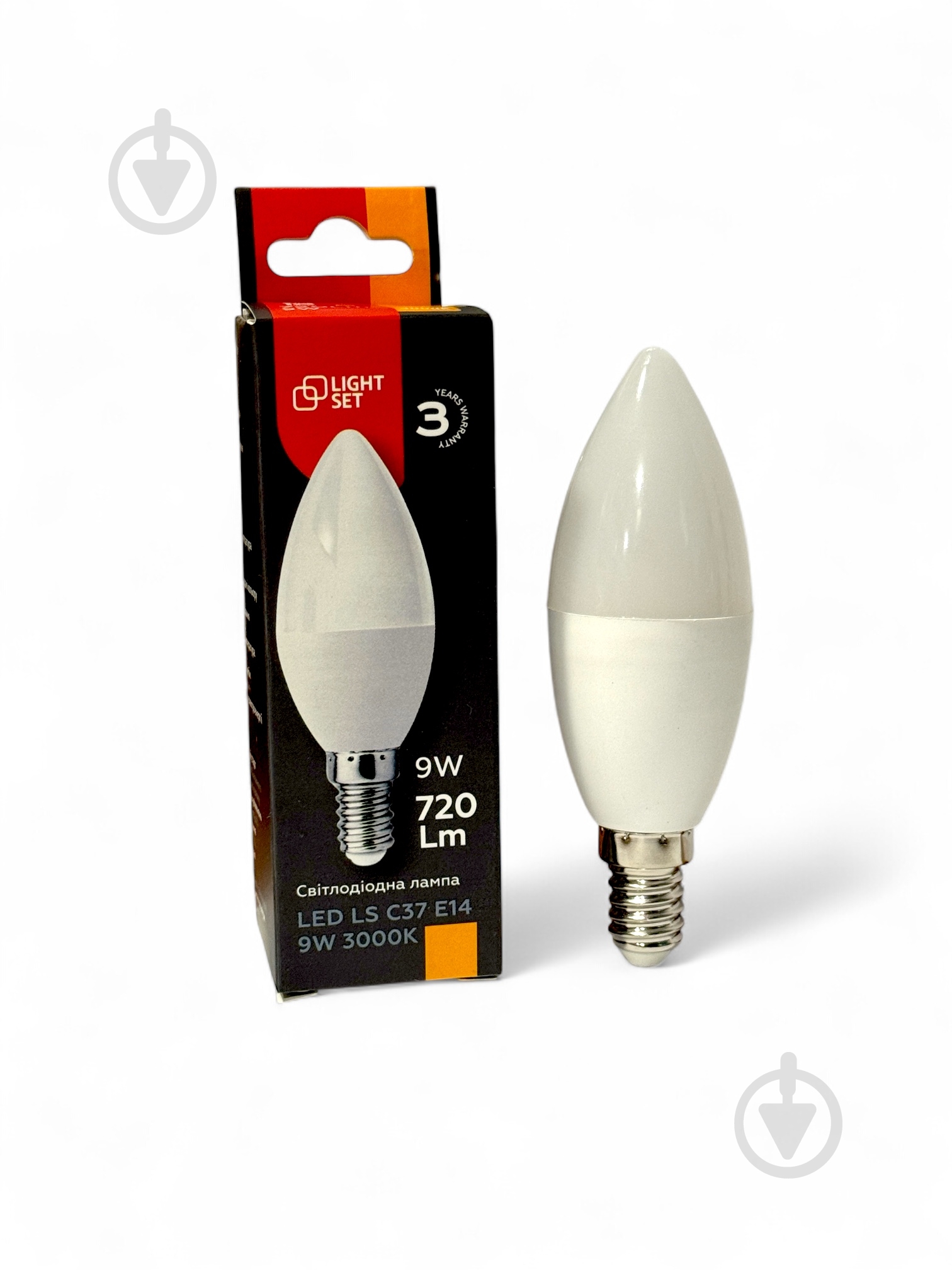 Лампа светодиодная LIGHT SET LS 9 Вт C37 E14 220 В 3000 К - фото 2