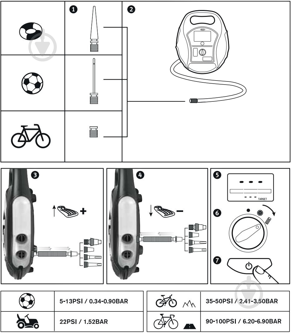Компресcор автомобильный RinG RTC 5000 (3 в 1) - фото 11