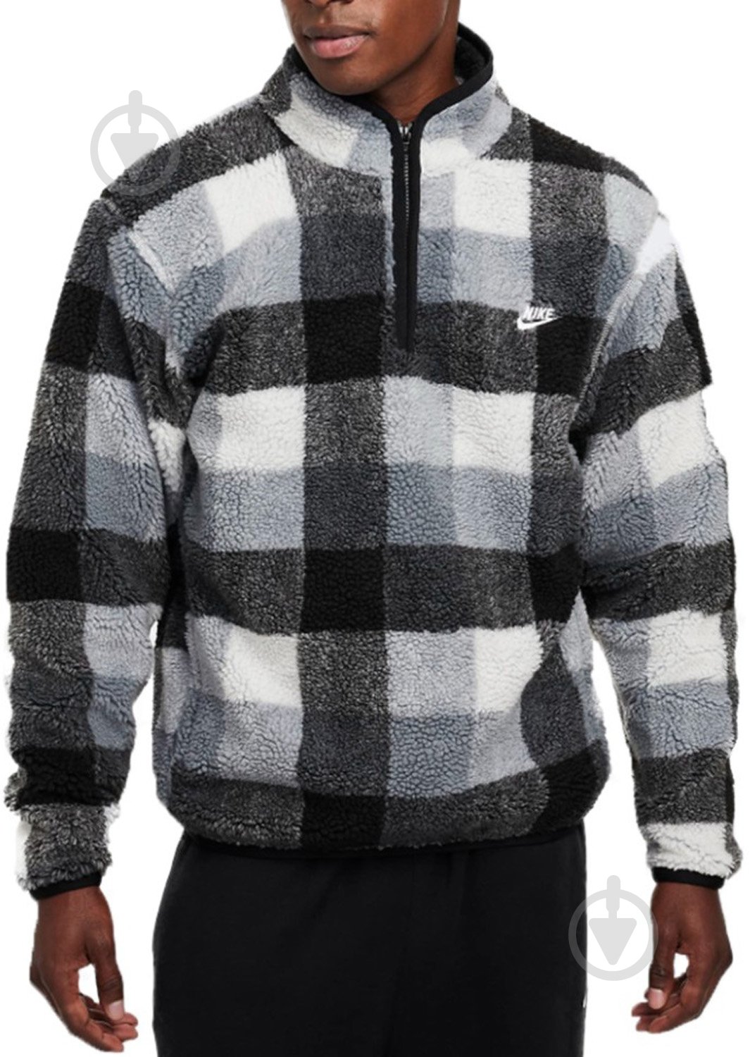 Джемпер Nike M NK CLUB SSNL WNTRZD AOP HZ FZ0896-010 р.M сірий - фото 1