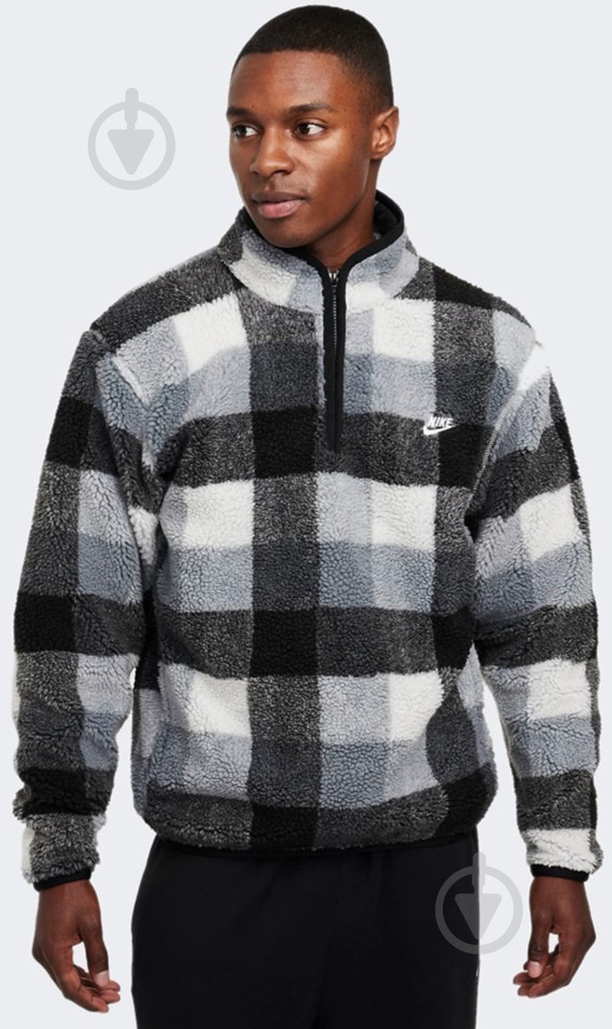 Джемпер Nike M NK CLUB SSNL WNTRZD AOP HZ FZ0896-010 р.M сірий - фото 7