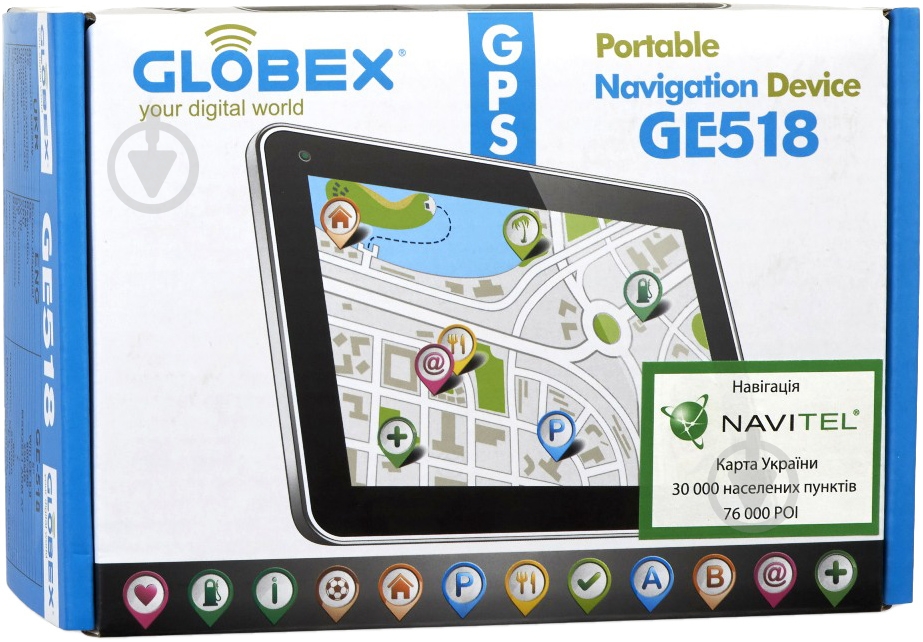 GPS-навигатор Globex GE 518 + ПО Navitel - фото 8