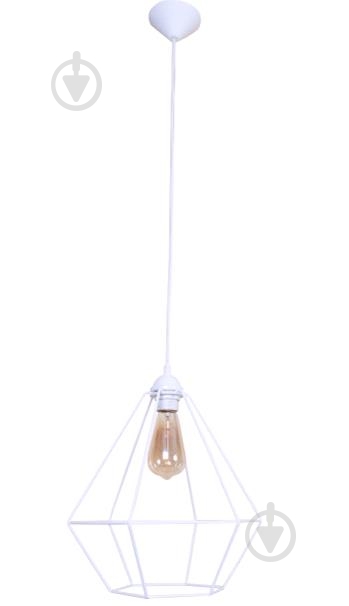 Подвес Геотон KRYS-1WH 1x40 Вт E27 белый 49461 - фото 1