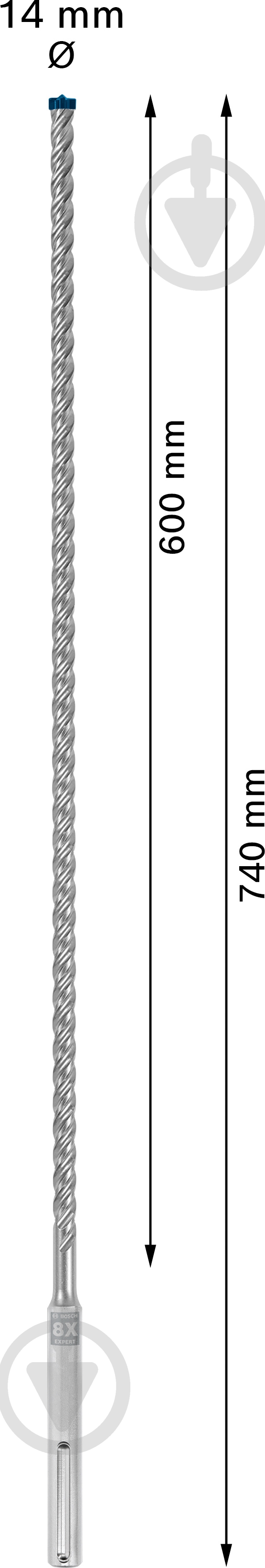 Бур Bosch SDS-max 14x740 мм 1 шт. 2608900209 - фото 2
