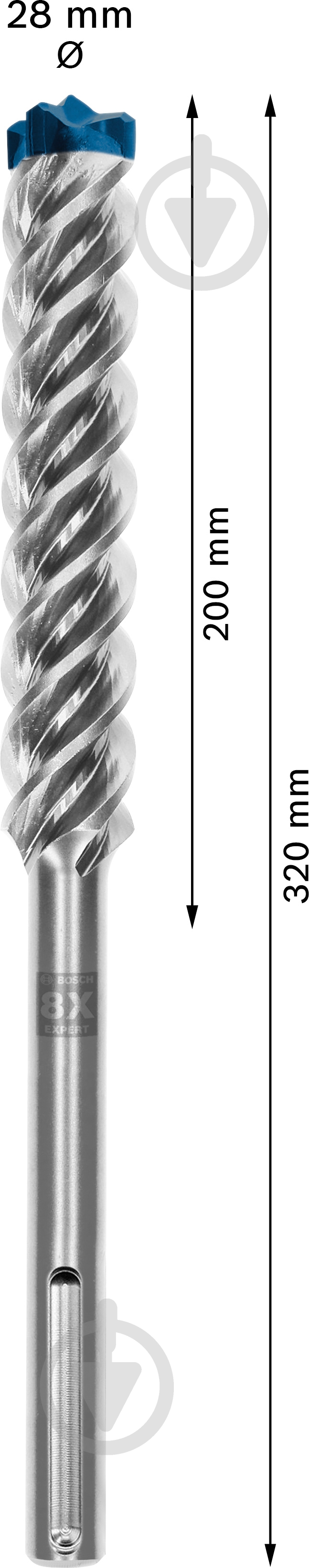 Бур Bosch SDS-max 28x320 мм 1 шт. 2608900247 - фото 2