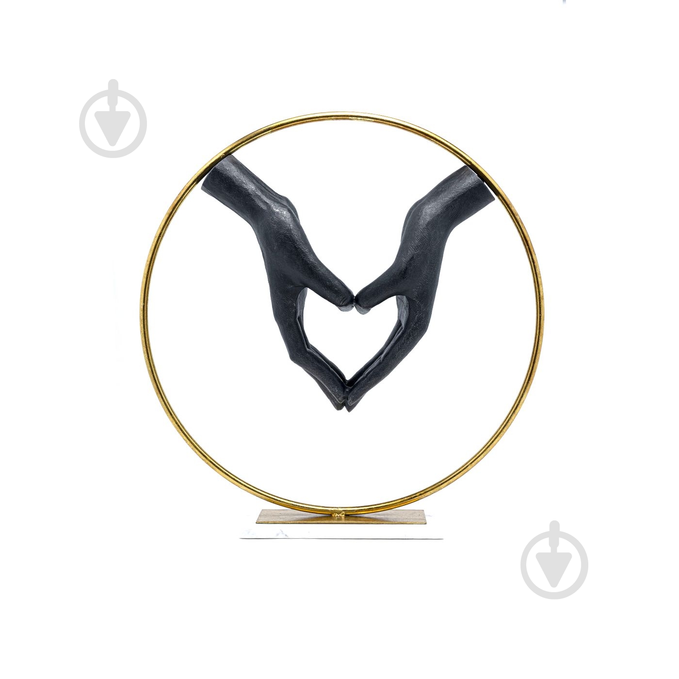 Статуэтка декоративная KARE Design Heart Hand 62х60 см бронзовый - фото 1