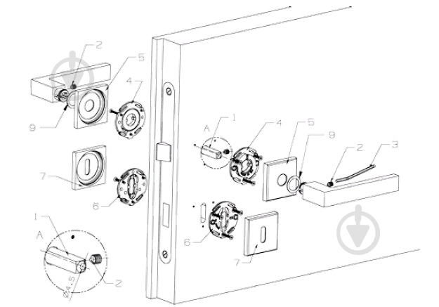 Ручка на розетке Ilavio 376 матовый никель - фото 6