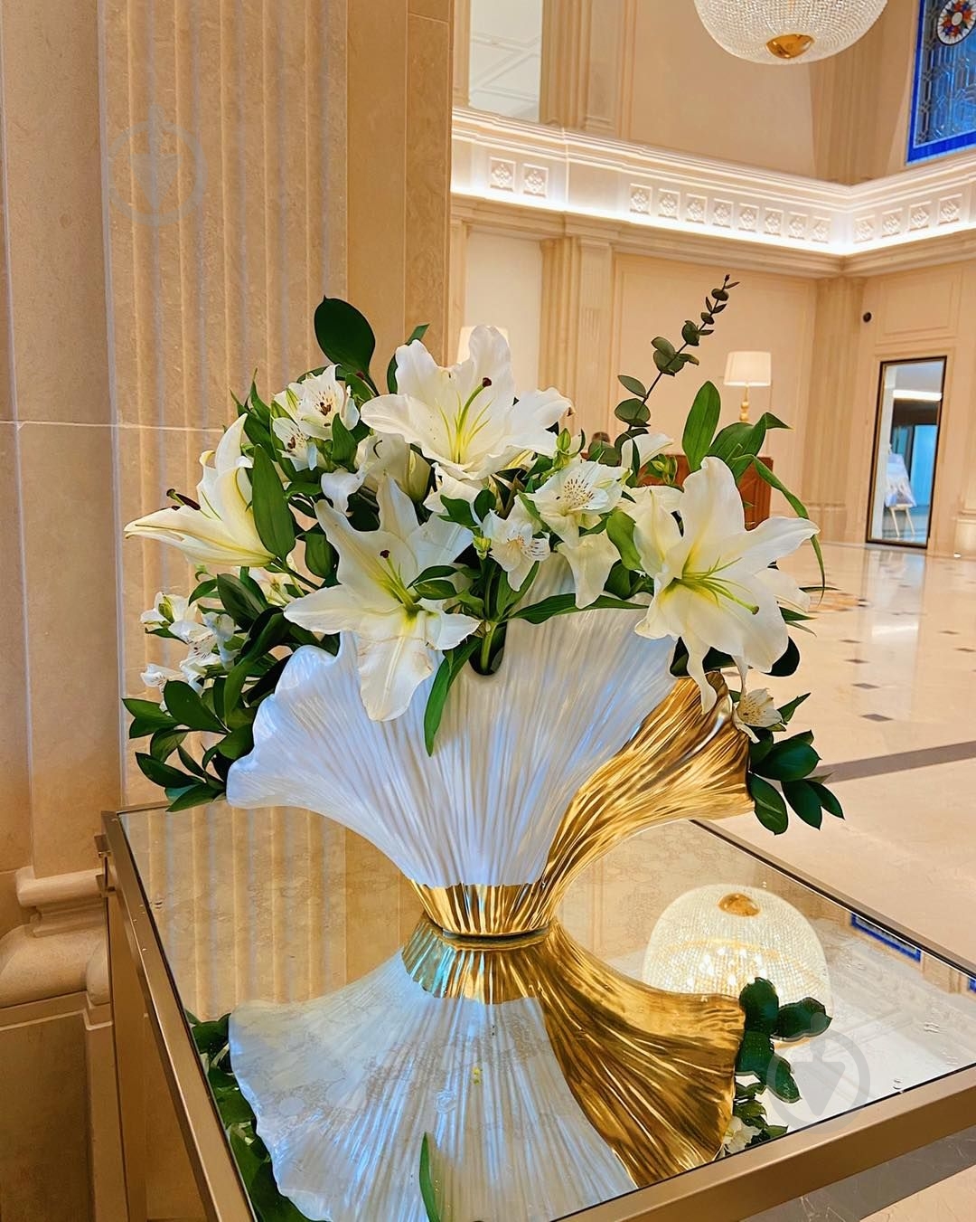 Ваза KARE Design Ginkgo Elegance 18 см белая 51092 - фото 9