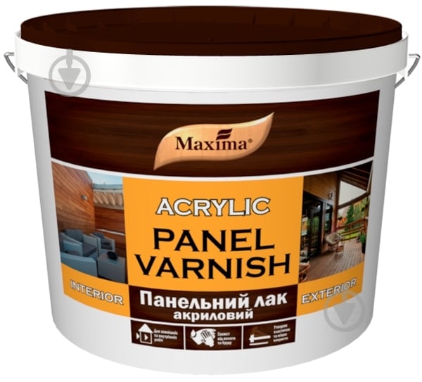 Лак панельный Maxima шелковистый мат прозрачный 0,9 кг - фото 1
