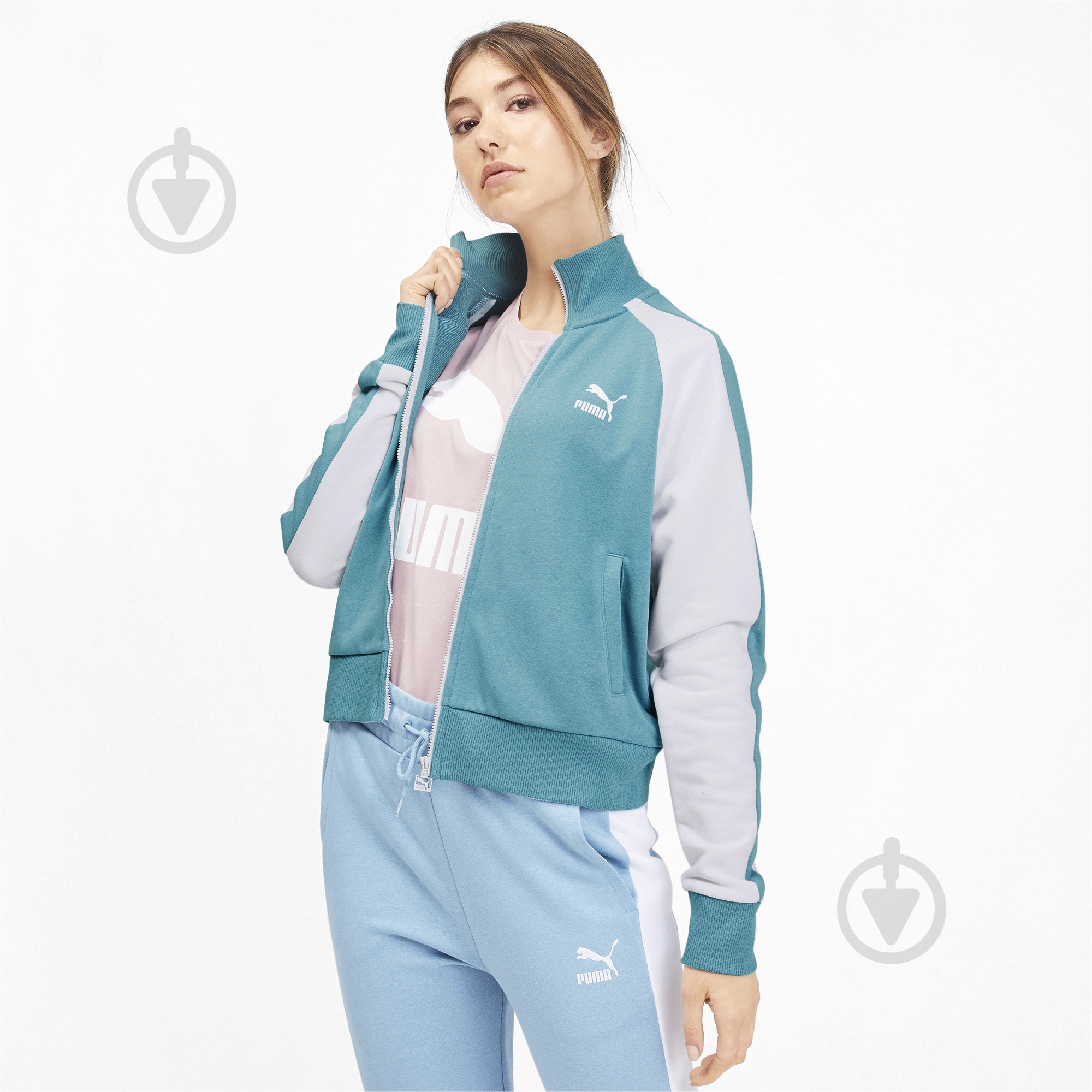 Куртка женская демисезонная Puma Classics T7 Track Jkt, FT 59520445 р.M синяя - фото 1