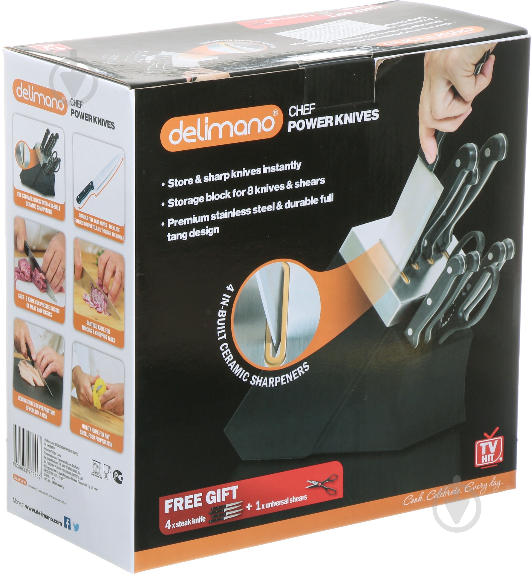 Набір ножів у колоді Delimano Chef 10 предметів 106094439 - фото 9 Набір ножів у колоді Delimano Chef 10 предметів 106094439 - фото 9