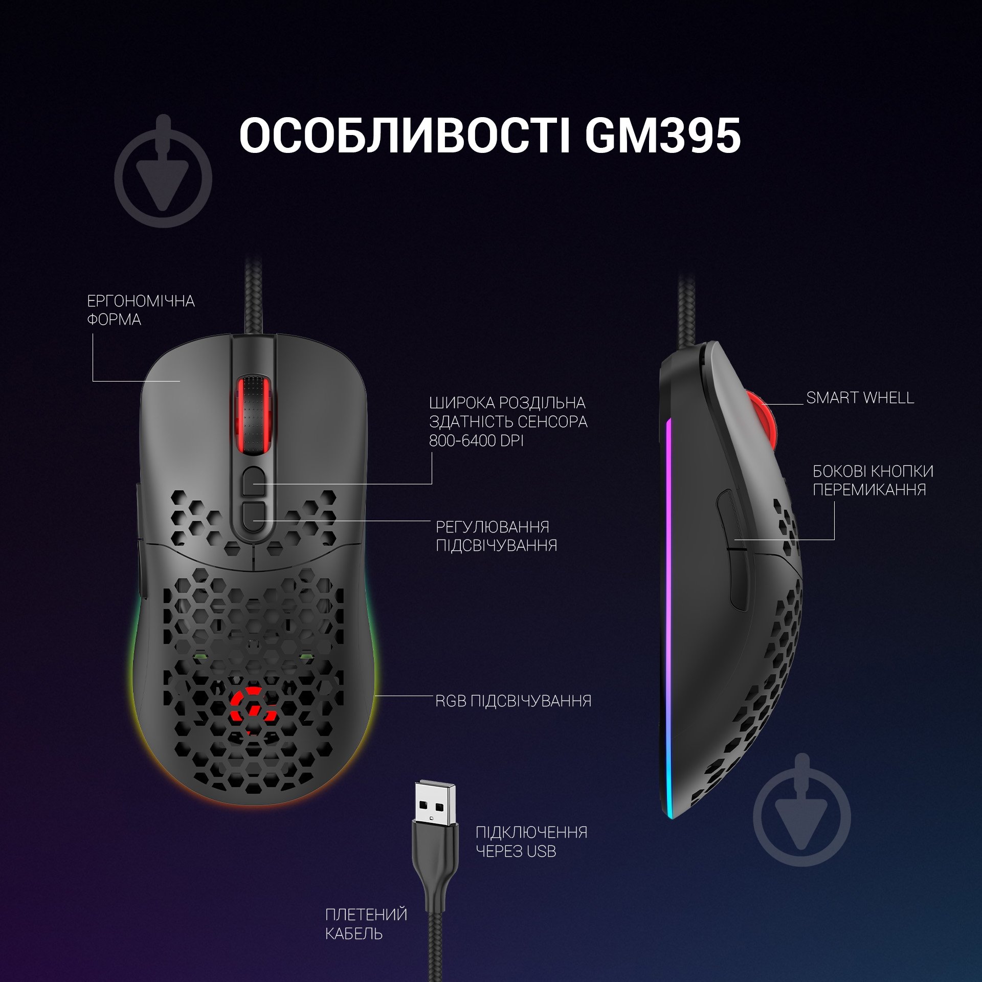 Мышка GamePro black (GM395) - фото 11