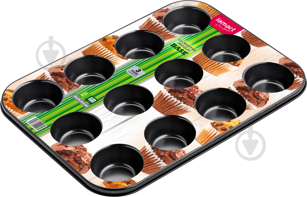 Форма для кексов Lamart BASE на 12 шт. LT3072 - фото 2