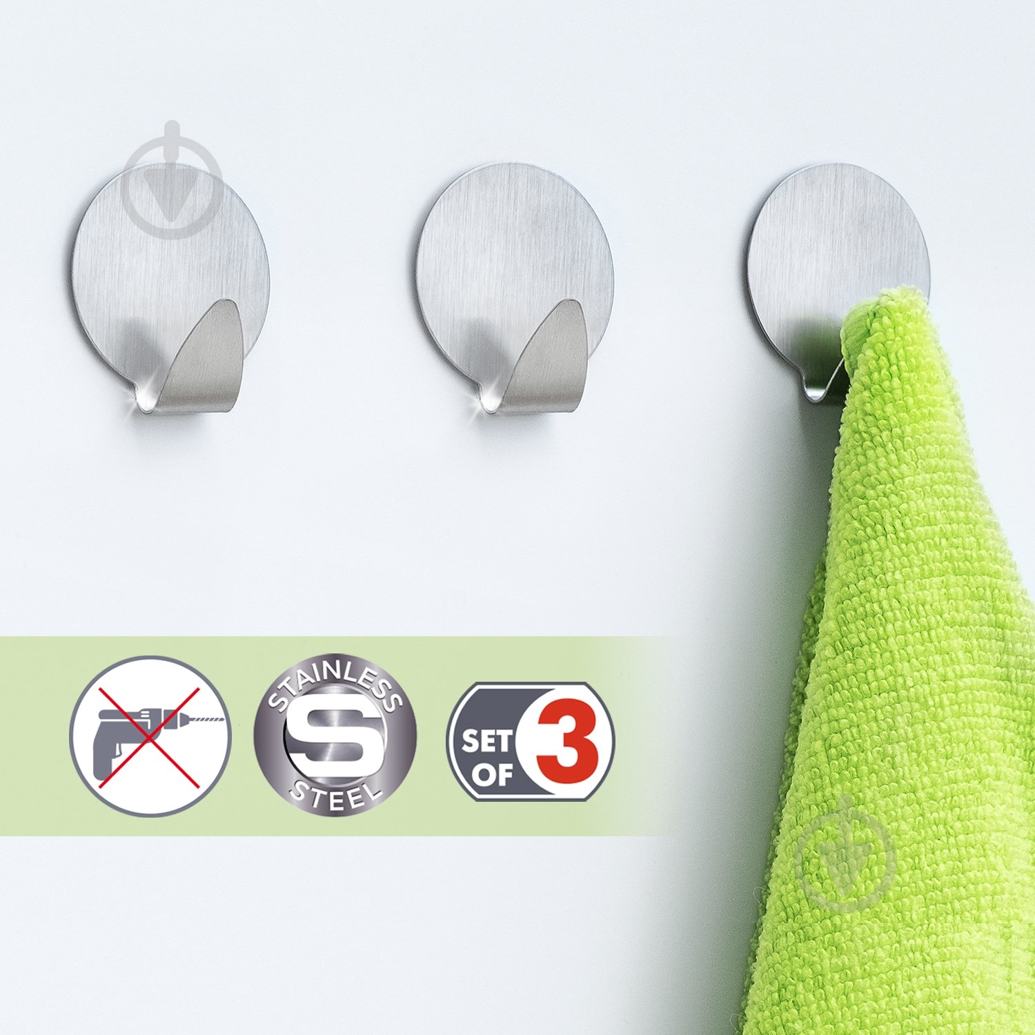 Крючки Tatkraft RUNDA самоклеющиеся 3 шт. - фото 2 Крючки Tatkraft RUNDA самоклеющиеся 3 шт. - фото 2