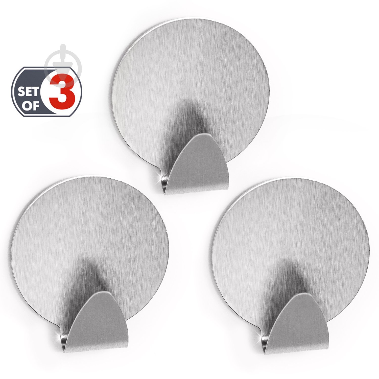 Крючки Tatkraft RUNDA самоклеющиеся 3 шт. - фото 1 Крючки Tatkraft RUNDA самоклеющиеся 3 шт. - фото 1