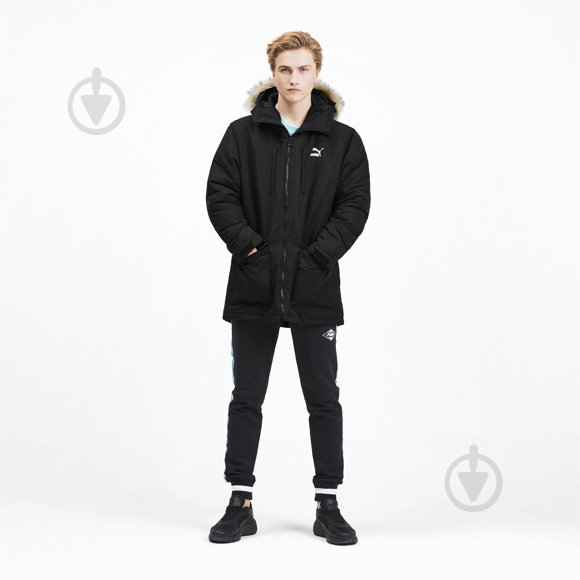 Куртка мужская демисезонная Puma Classics Padded Jacket 59528001 р.S черная - фото 5