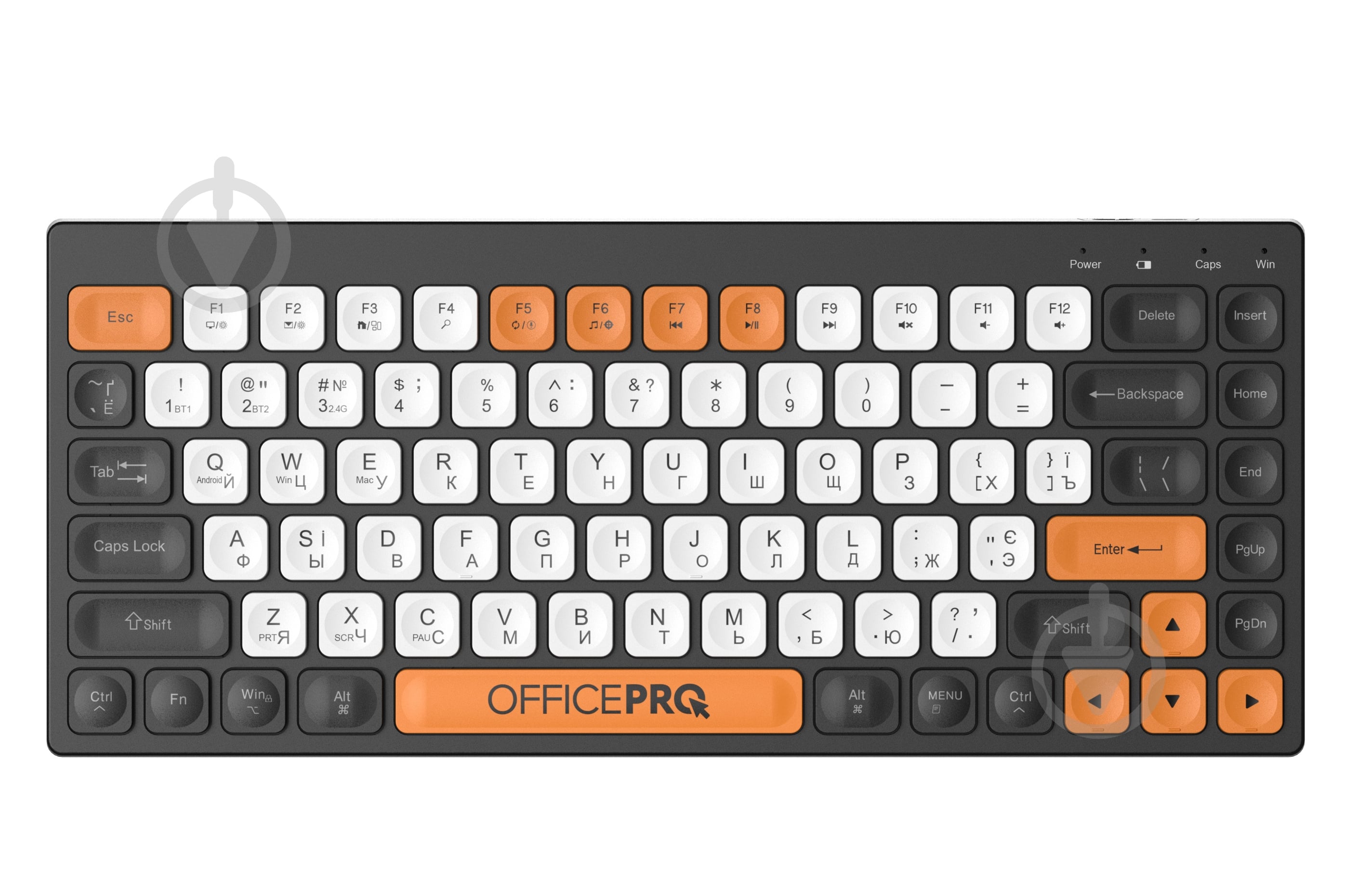 Клавиатура беспроводная OfficePro SK955 Wireless (SK955B) black - фото 1 Клавиатура беспроводная OfficePro SK955 Wireless (SK955B) black - фото 1