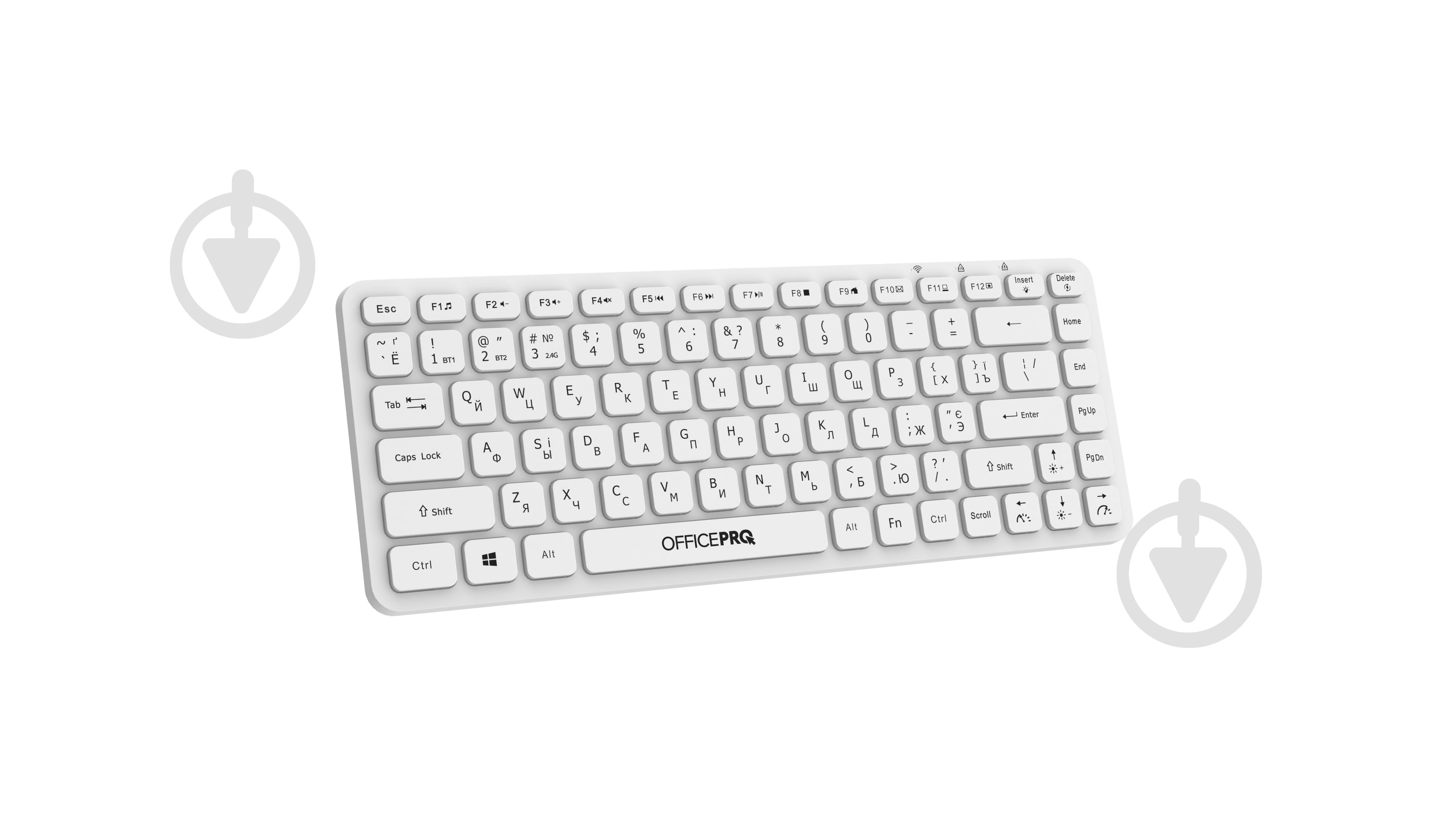 Клавіатура бездротова OfficePro SK790 Wireless (SK790W) white - фото 2