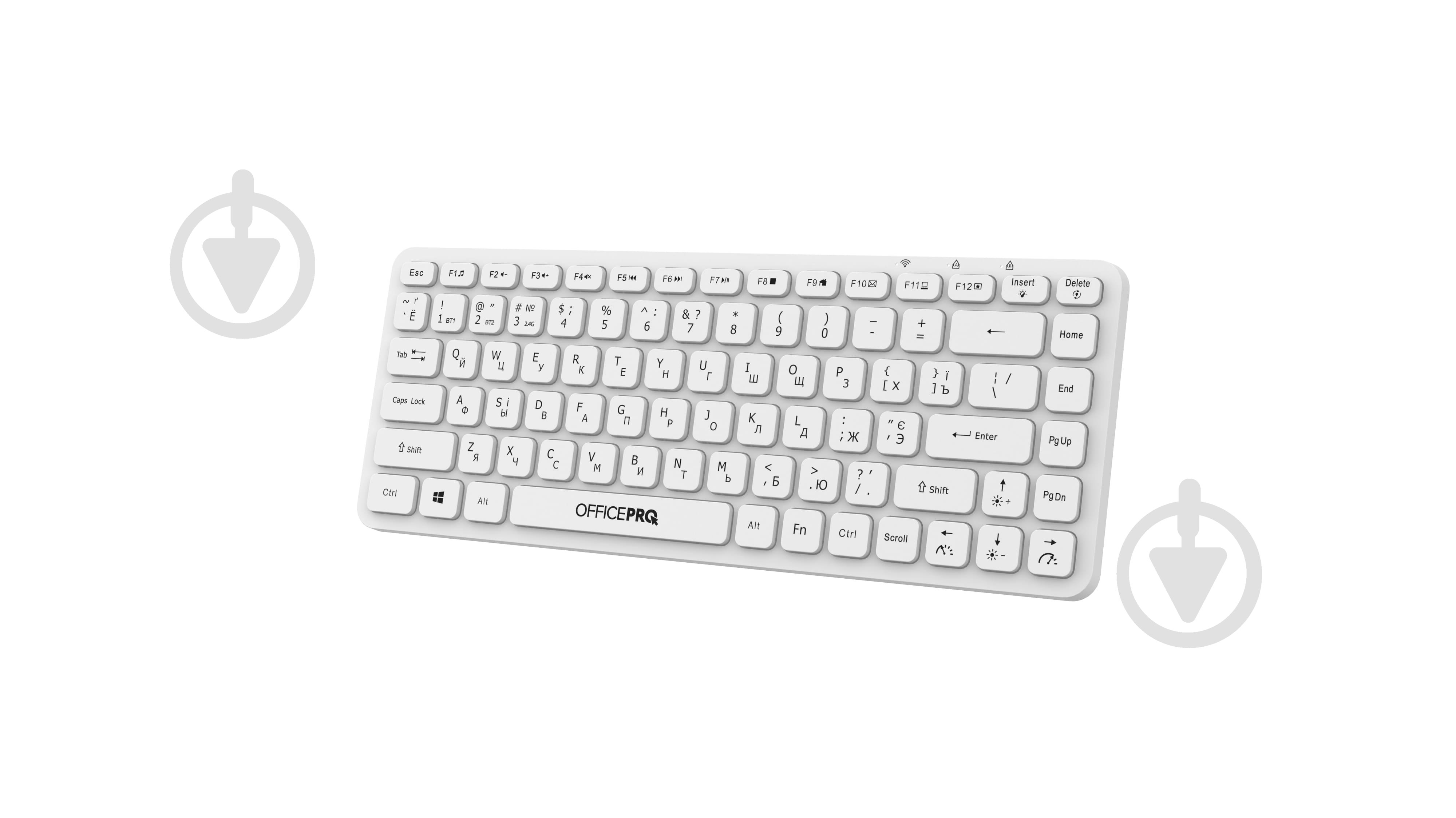 Клавіатура бездротова OfficePro SK790 Wireless (SK790W) white - фото 3