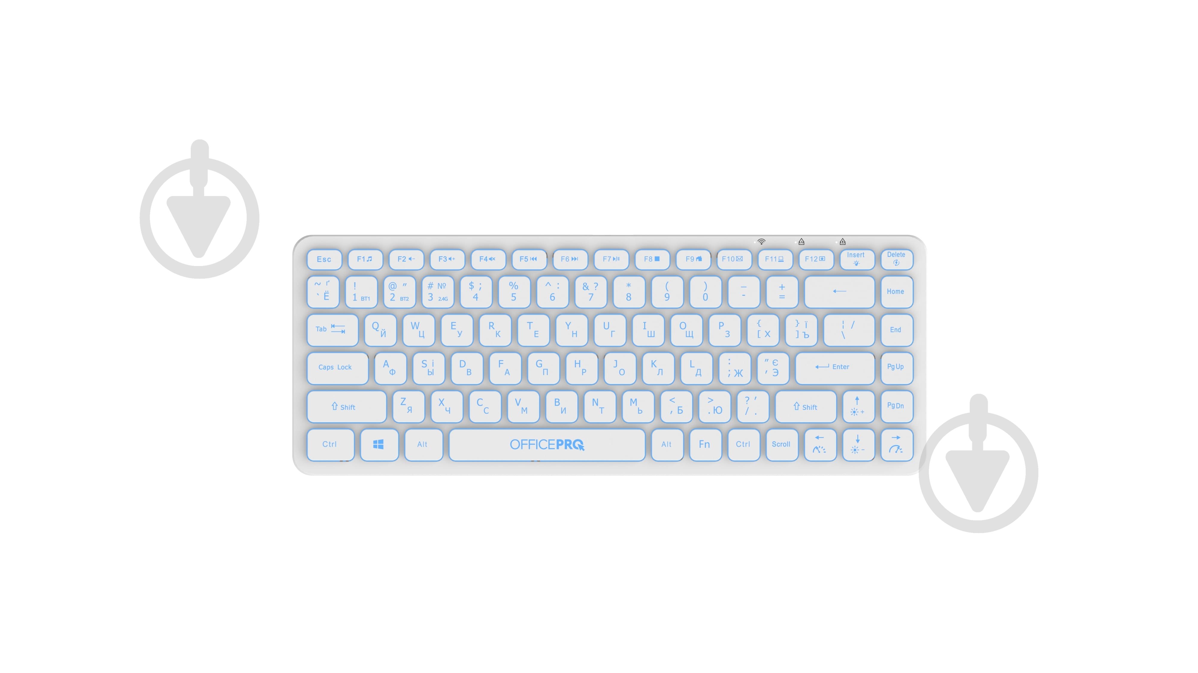 Клавіатура бездротова OfficePro SK790 Wireless (SK790W) white - фото 4