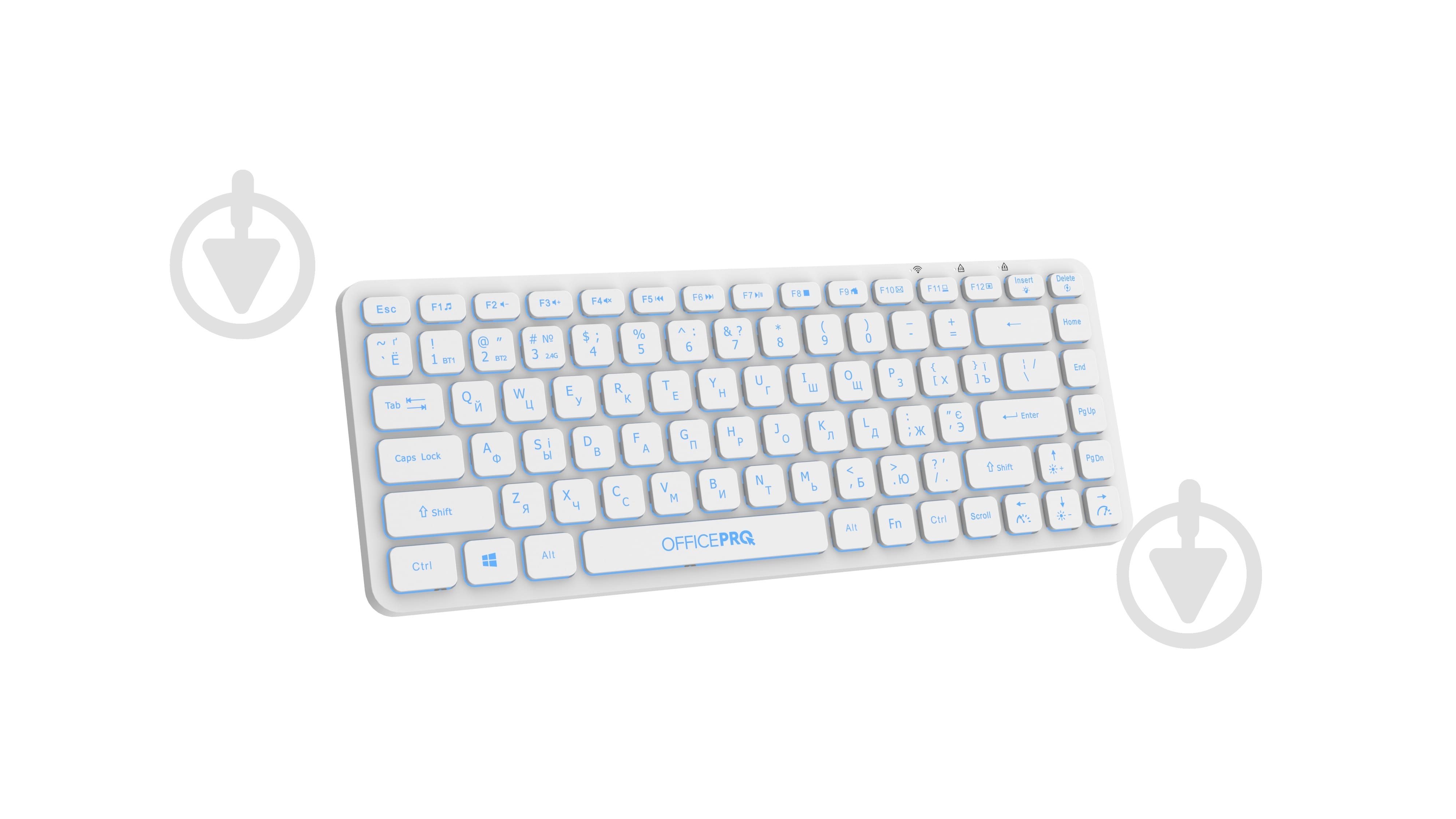 Клавіатура бездротова OfficePro SK790 Wireless (SK790W) white - фото 5