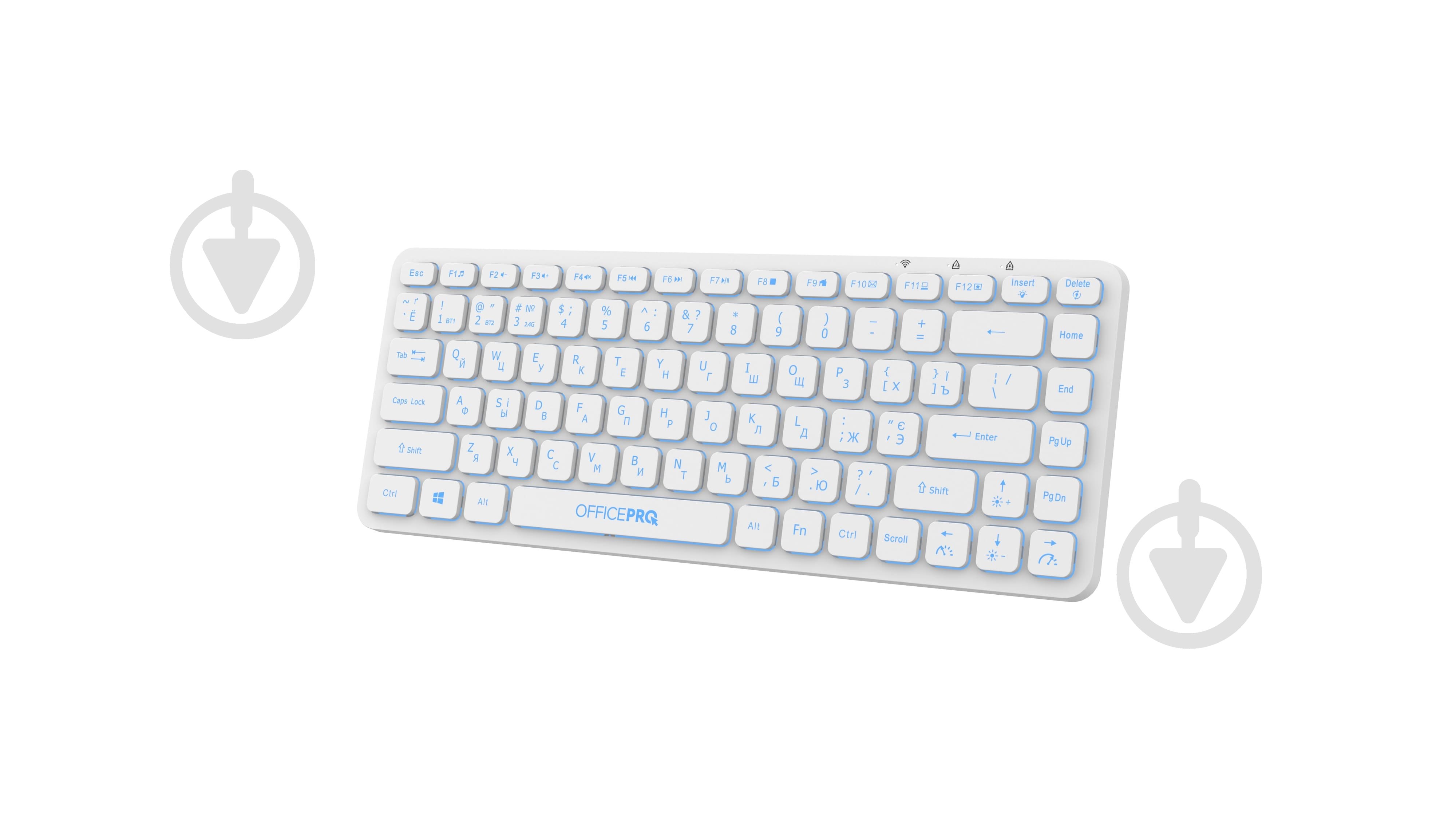Клавіатура бездротова OfficePro SK790 Wireless (SK790W) white - фото 6