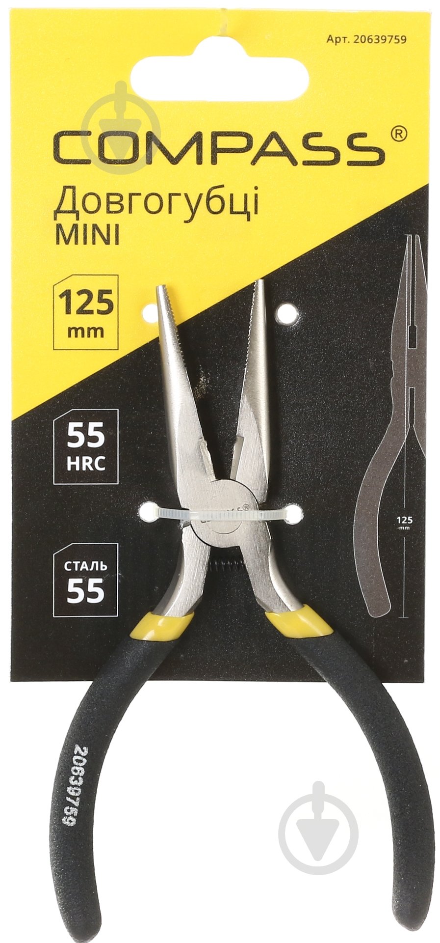 Длинногубцы Compass CP-MLNP-125 Mini - фото 2