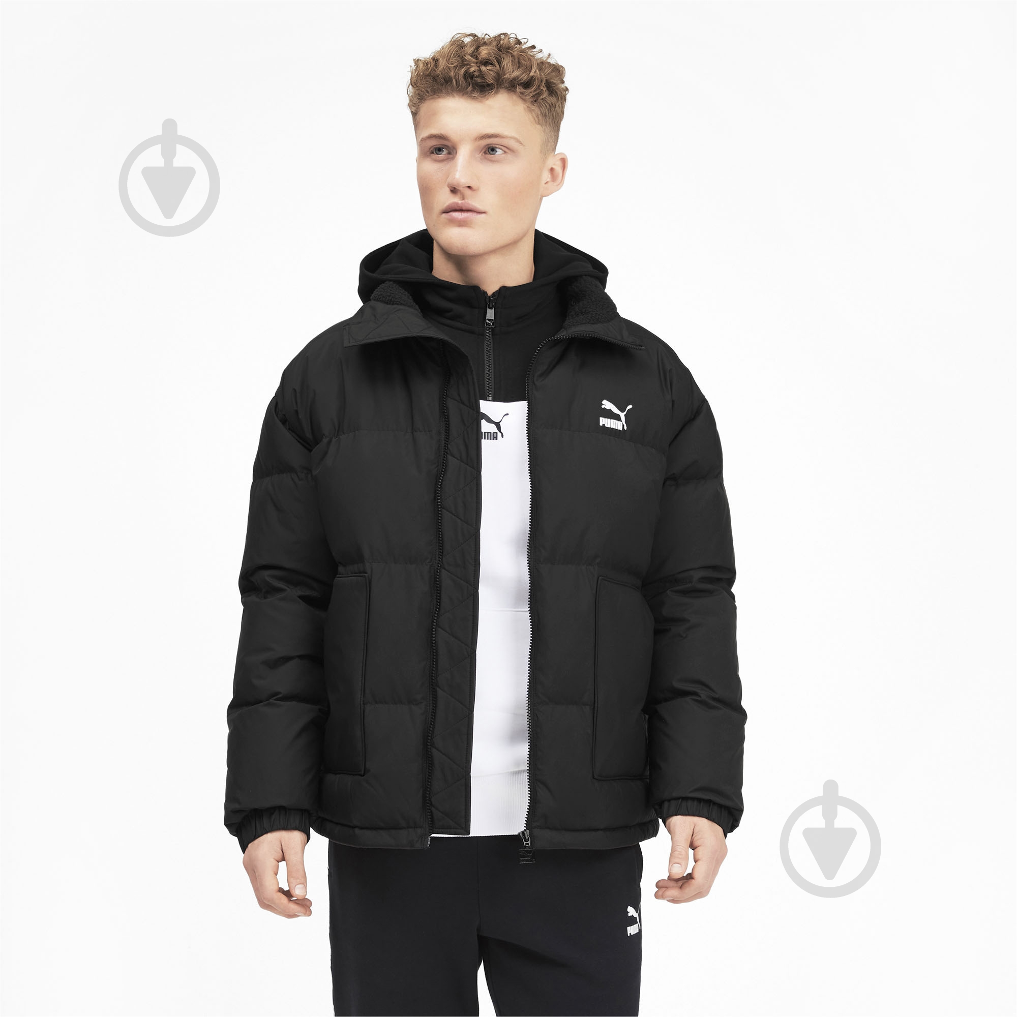Куртка мужская демисезонная Puma Classics Down Jacket 59528101 р.L черная - фото 1