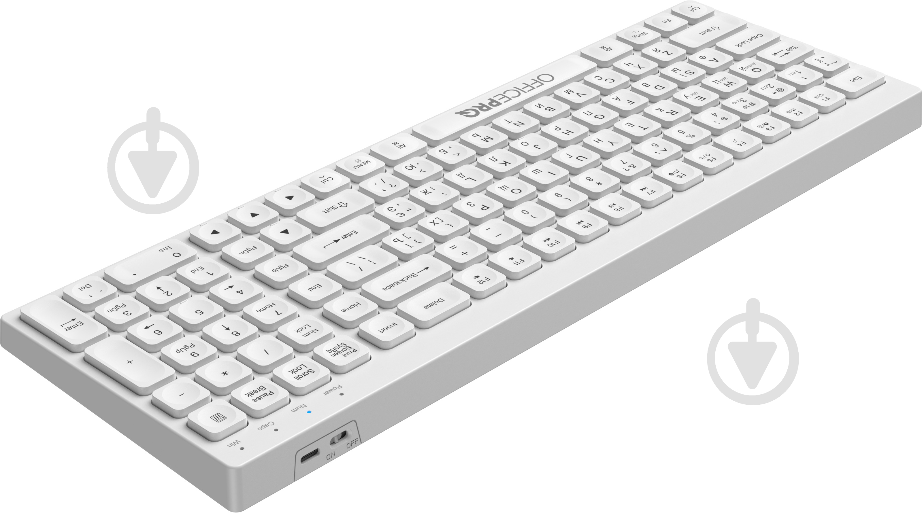Клавиатура беспроводная OfficePro SK985 Wireless (SK985W) white - фото 4
