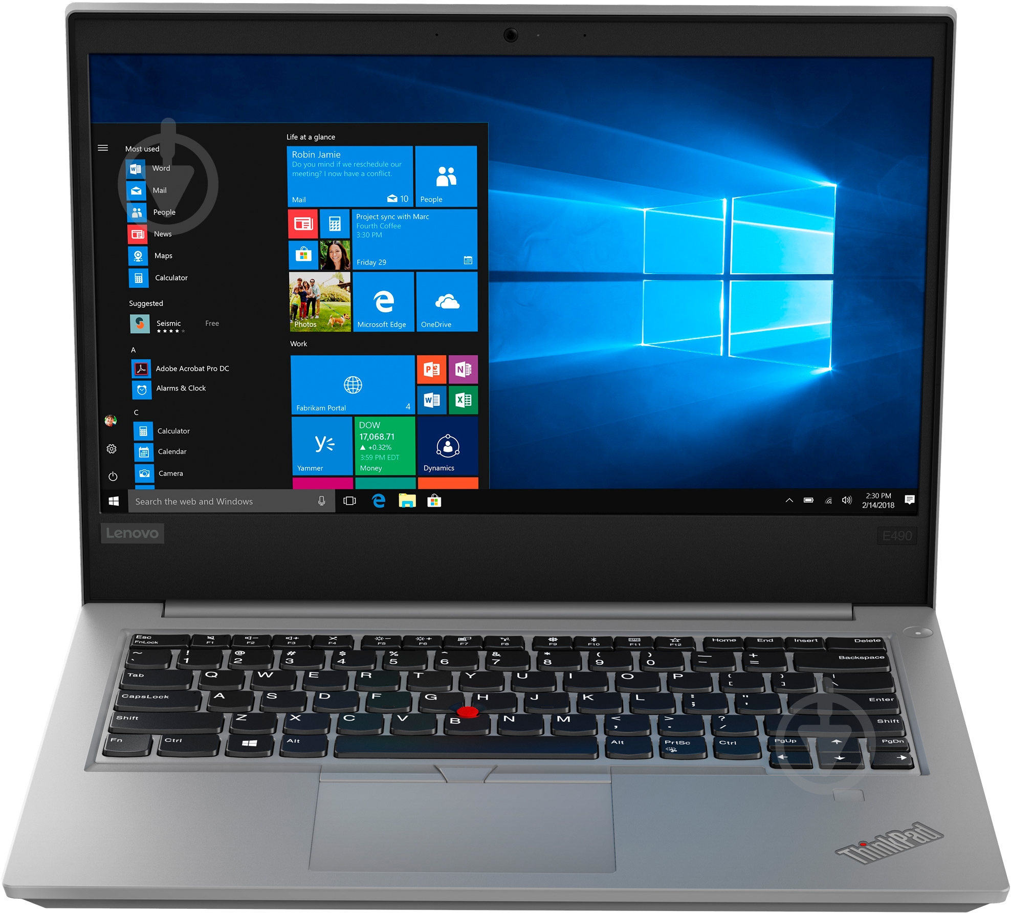 Ноутбук Lenovo Edge E490T 14" (20N8000XRT) grey - фото 1