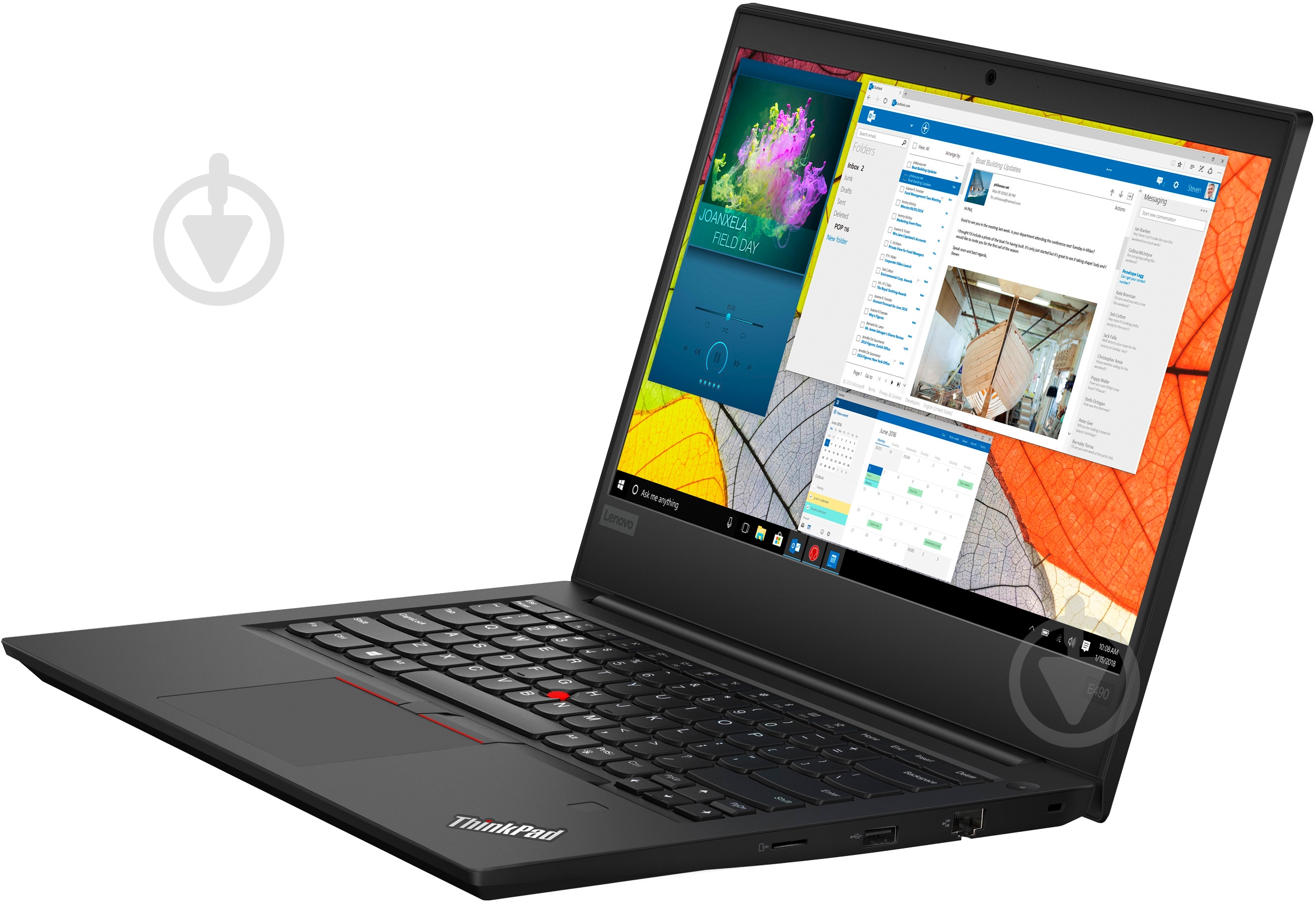 Ноутбук Lenovo Edge E490T 14" (20N80018RT) black - фото 5 Ноутбук Lenovo Edge E490T 14" (20N80018RT) black - фото 5