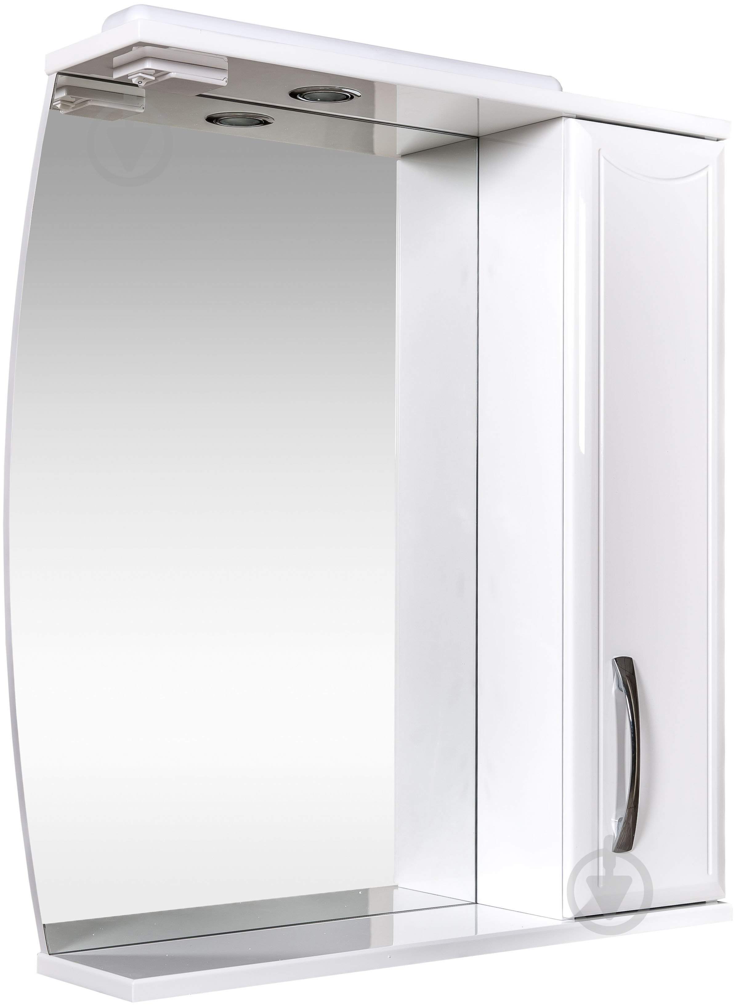 Зеркало со шкафчиком Aqua Rodos Decor 70 шкафчик справа - фото 2