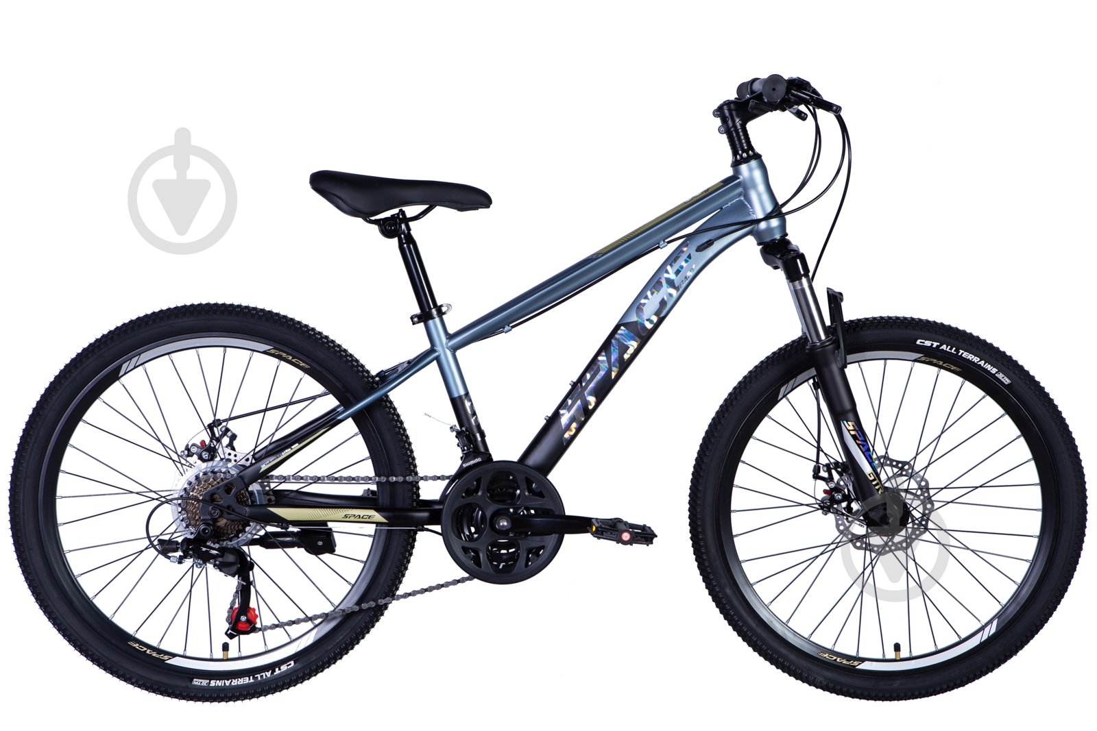 Велосипед Space 24" 13"(33 см) MARS DD OPS-SP-24-004 серо-черный - фото 1