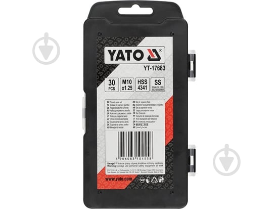Набор для восстановления резьбы YATO 30 шт. YT-17683 - фото 3 Набор для восстановления резьбы YATO 30 шт. YT-17683 - фото 3