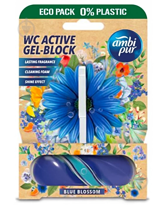 Блок Ambi Pur Active Gel-Block Голубые цветы, 45 г 838449 - фото 1