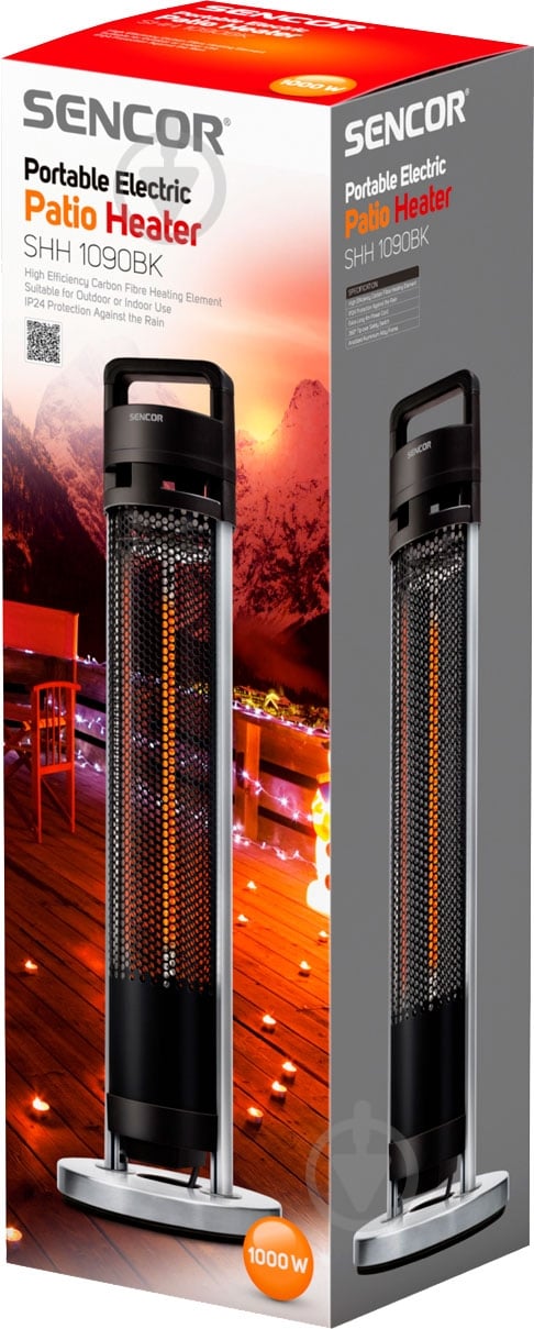 Инфракрасный обогреватель Sencor SHH 1090BK - фото 2