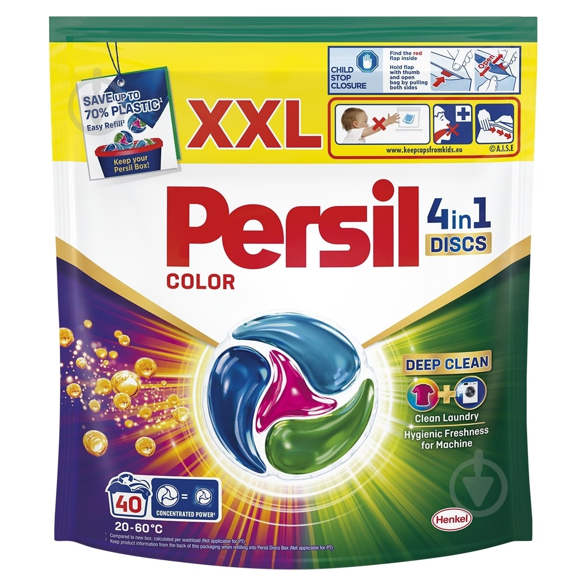 Капсулы для машинной стирки Persil Диски Колор 40 шт. - фото 1