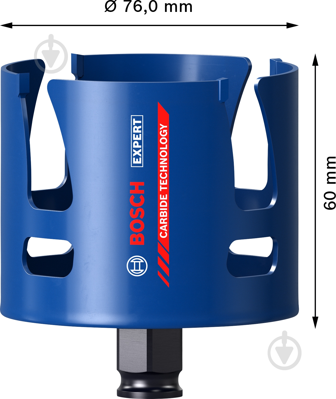 Коронка Bosch Construction Material 76 мм 2608900473 - фото 2