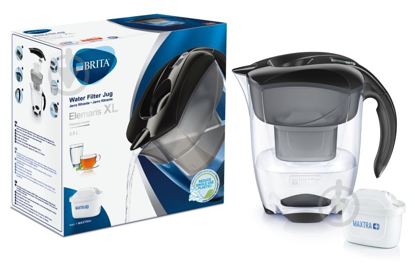 Фильтр-кувшин BRITA Elemaris XL Meter черный - фото 1 Фильтр-кувшин BRITA Elemaris XL Meter черный - фото 1