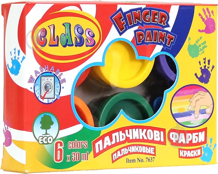 Краски пальчиковые 6 кольорів 7637 CLASS - фото 5