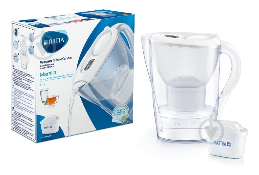 Фільтр-глечик BRITA Marella Memo MX+ білий - фото 1