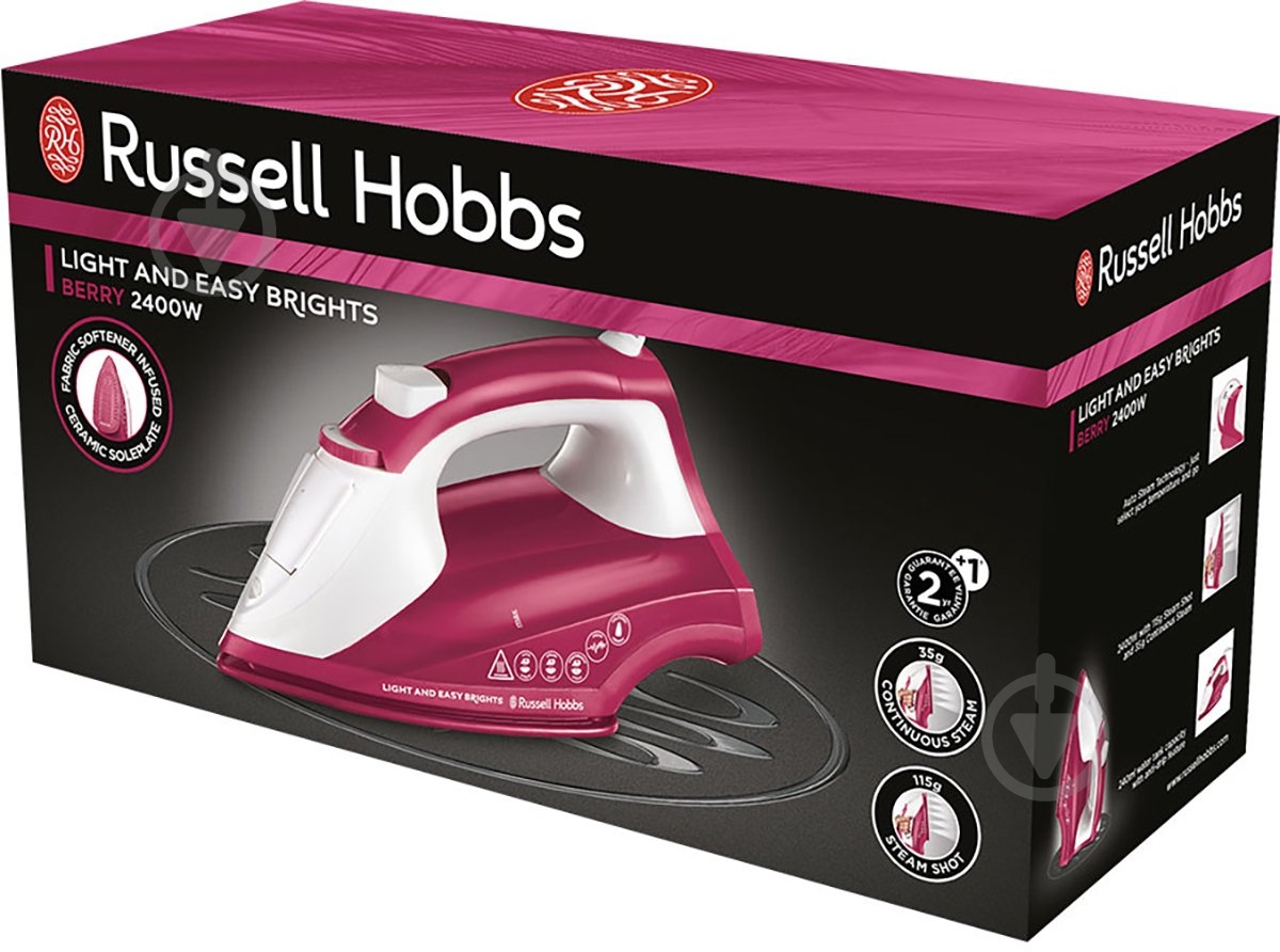 Праска Russell Hobbs 26480-56 Light & Easy Brights Berry Iron - фото 5