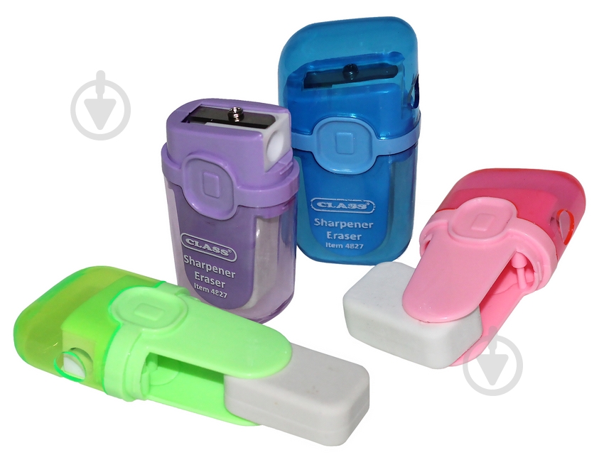 Точилка с контейнером и ластиком Splay цвет в ассортименте 4827 CLASS - фото 2