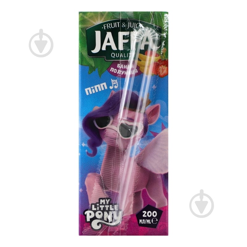 Нектар Jaffa Бананово-полуничний Поні-Трансформери TBA slim 0,2 л - фото 1 Нектар Jaffa Бананово-полуничний Поні-Трансформери TBA slim 0,2 л - фото 1