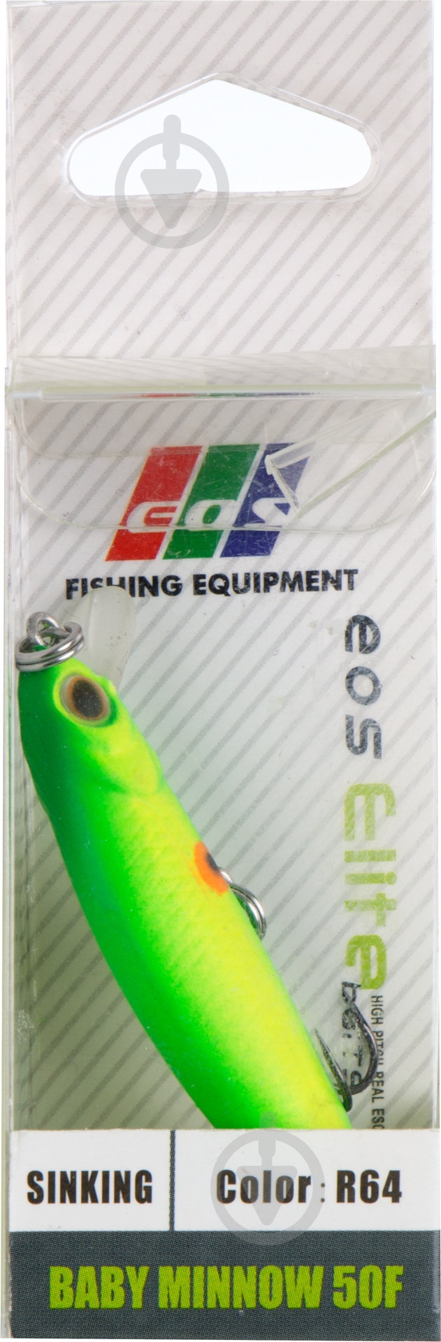 Воблер EOS Sinking 10 г 50 мм салатовый - фото 2